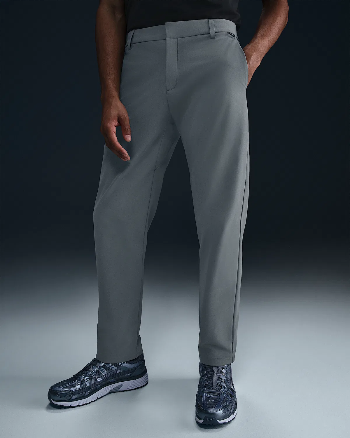 Мужские брюки Dri-FIT 5-Pocket Regular Nike 24.7 PerfectStretch, Smoke Grey/Black/Nano Grey — фото 2