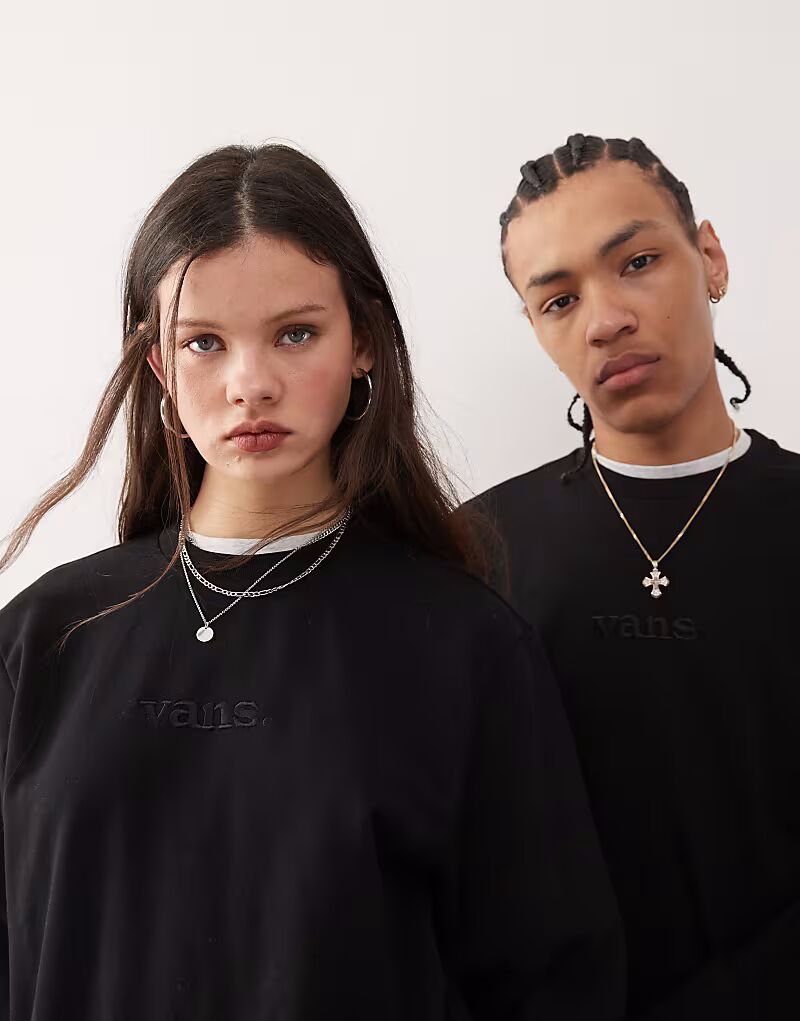 

Толстовка Vans Essential с центральным логотипом свободного кроя, черного цвета