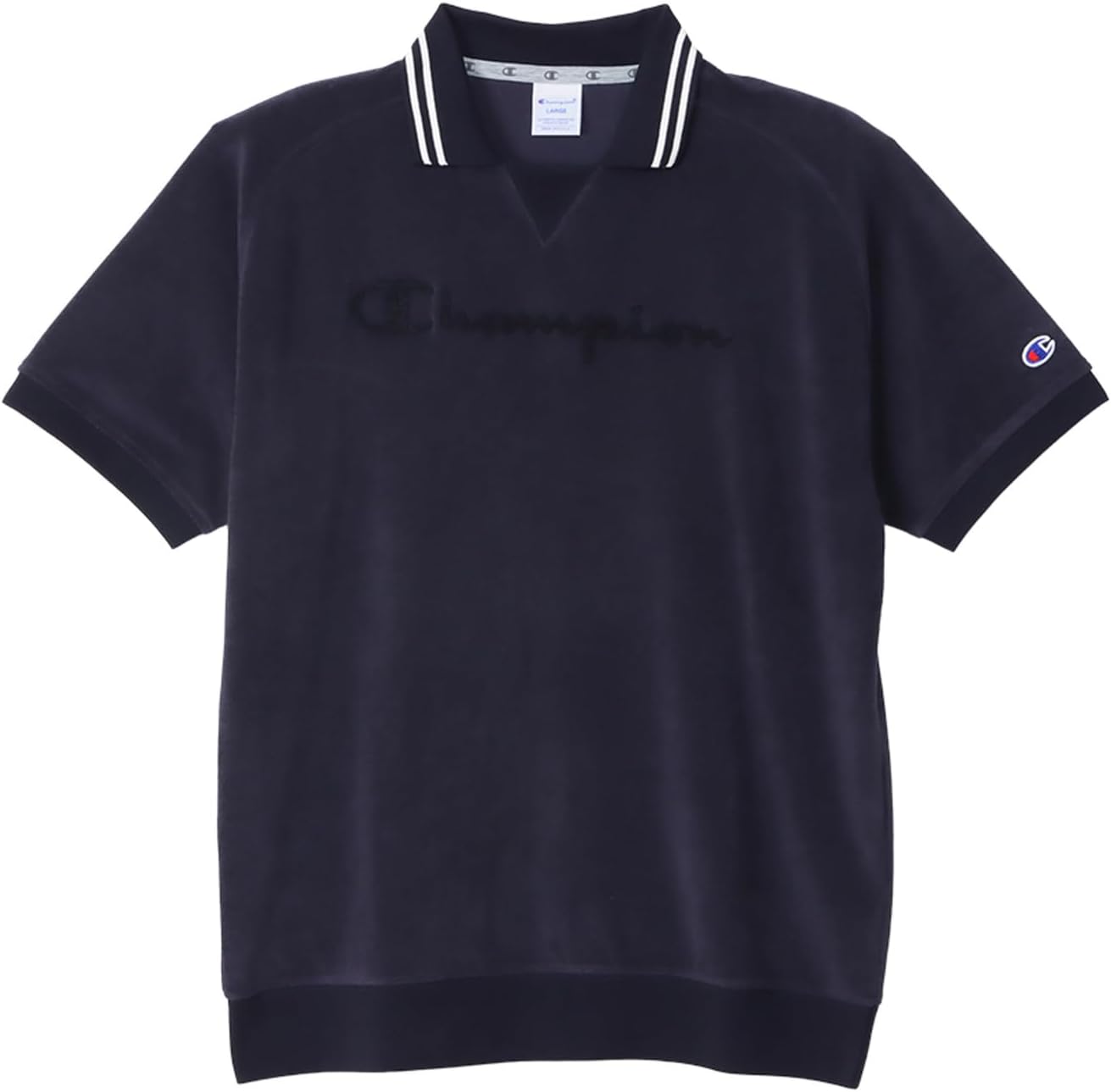 

Мужская поло-рубашка Champion для гольфа с коротким рукавом, антибактериальная, влагоотводящая, с защитой от УФ-излучения и логотипом (C3-ZG305), темно-синий