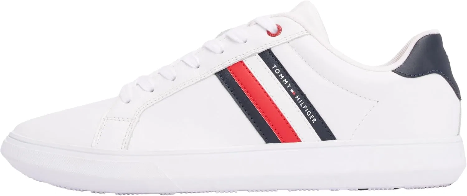 Мужские кроссовки Tommy Hilfiger с низкой подошвой, кожаные, White