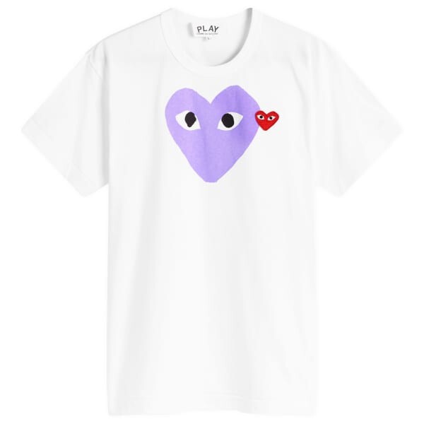 

Футболка с красным сердцем Comme Des Garçons Play, белый