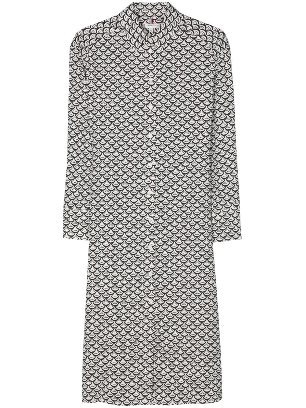 

Платье-рубашка миди с графичным принтом Tommy Hilfiger, белый