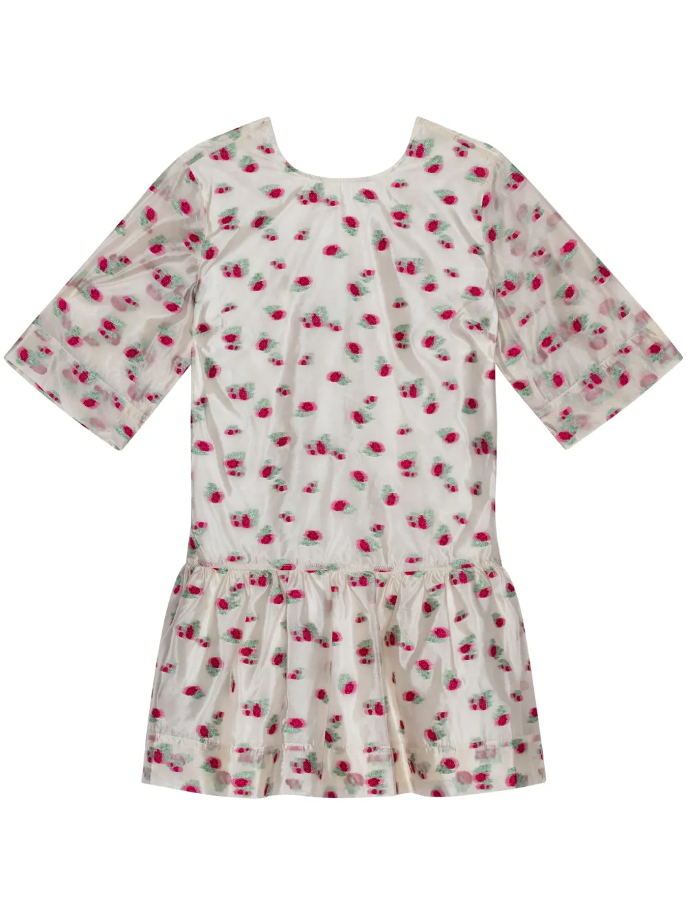 

Жаккардовое платье мини GANNI, нейтральный