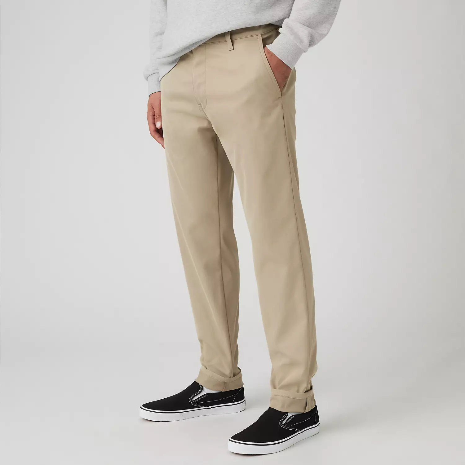 Мужские брюки Levi's XX Chino Standard Taper Tech+, цвет True Chino - White — фото 2