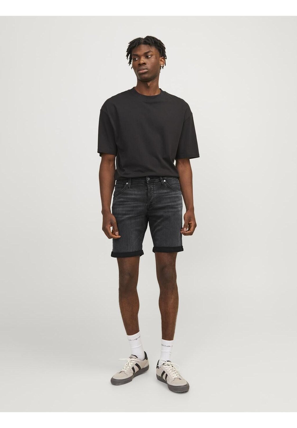 

Джинсовые шорты Jack & Jones, черный деним