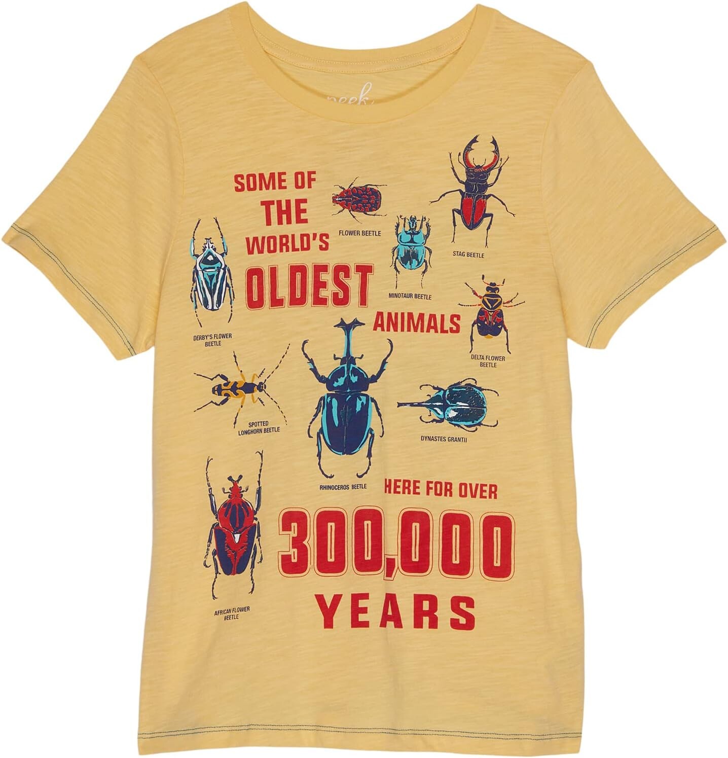 

Футболка PEEK The Life Cycle of A Beetle Tee, желтый
