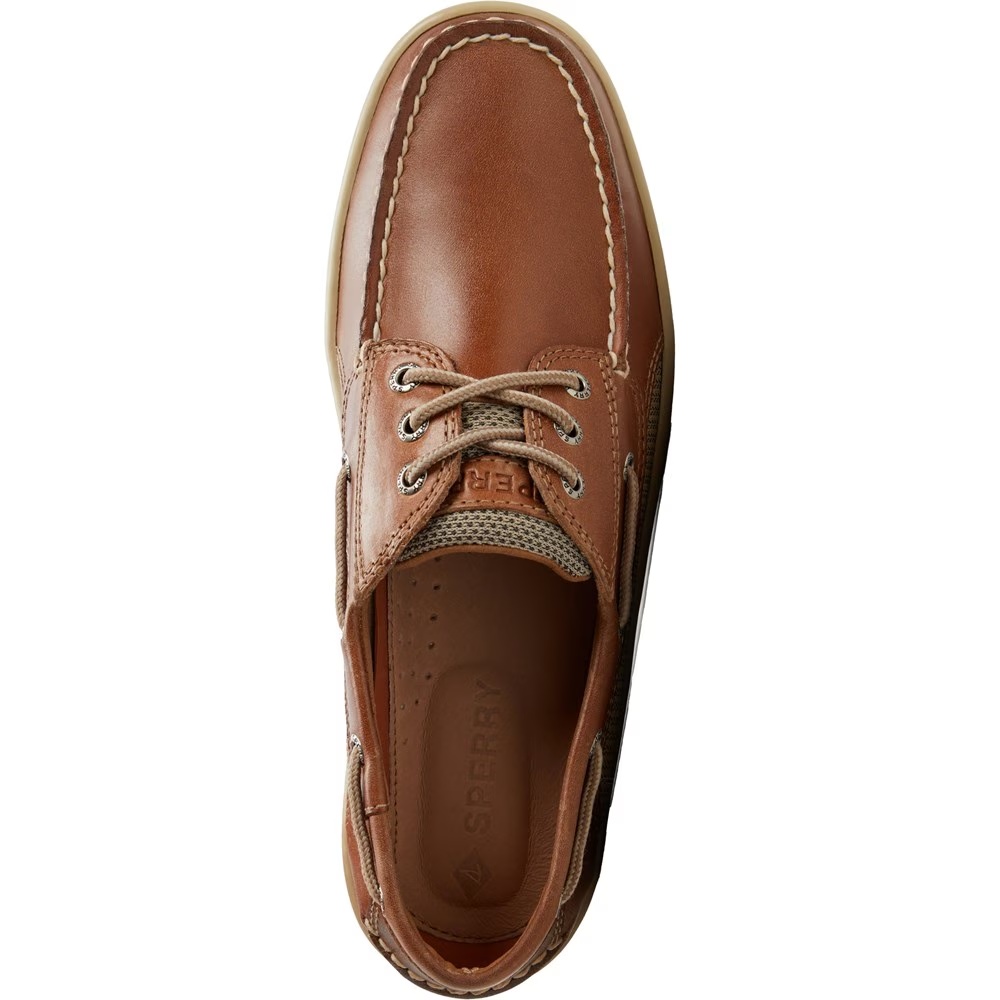 Кожаные туфли-лодочки Billfish с тремя глазками Sperry, цвет cognac — фото 4