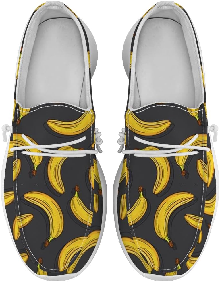 

Кроссовки Quorax Banana для женщин и мужчин, лоферы без шнурков, слипоны, подарки с бананом для женщин и мужчин, желтый