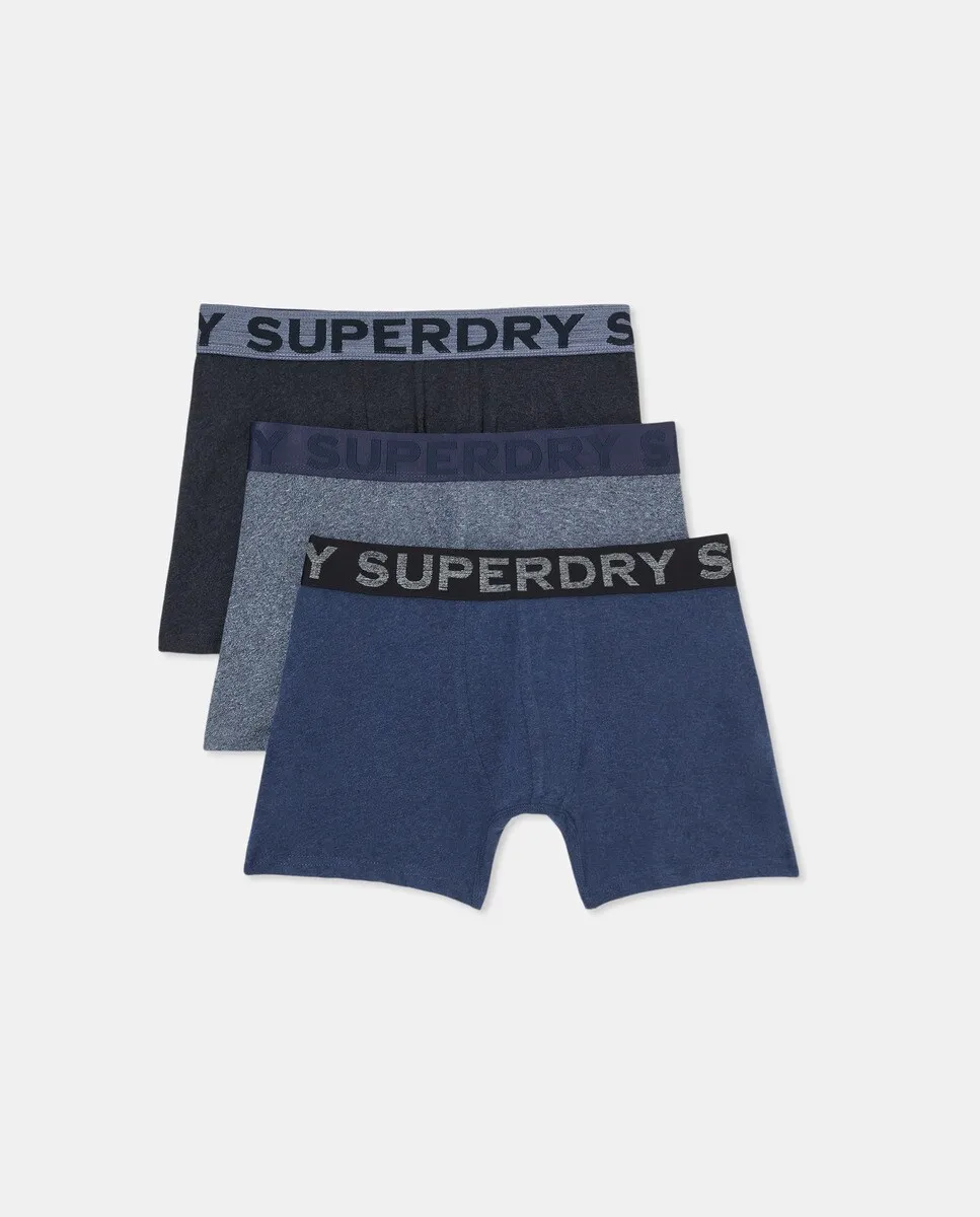 

Комплект из 3 трусов-боксеров из органического хлопка Superdry, синий