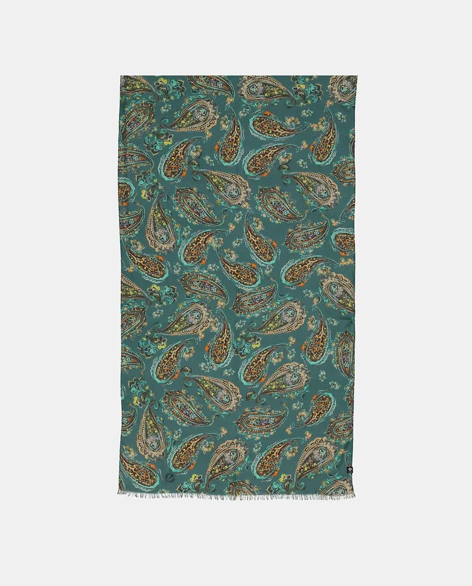 

Платок пайсли из вискозы Fraas, бирюзовый