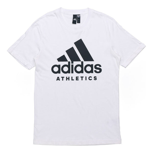 

Футболка Adidas Training Round Neck Pullover Short Sleeve 'White', белый