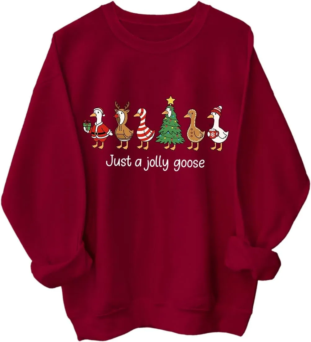 

Толстовка с принтом Just A Jolly Goose, мужская и женская, с длинным рукавом и капюшоном