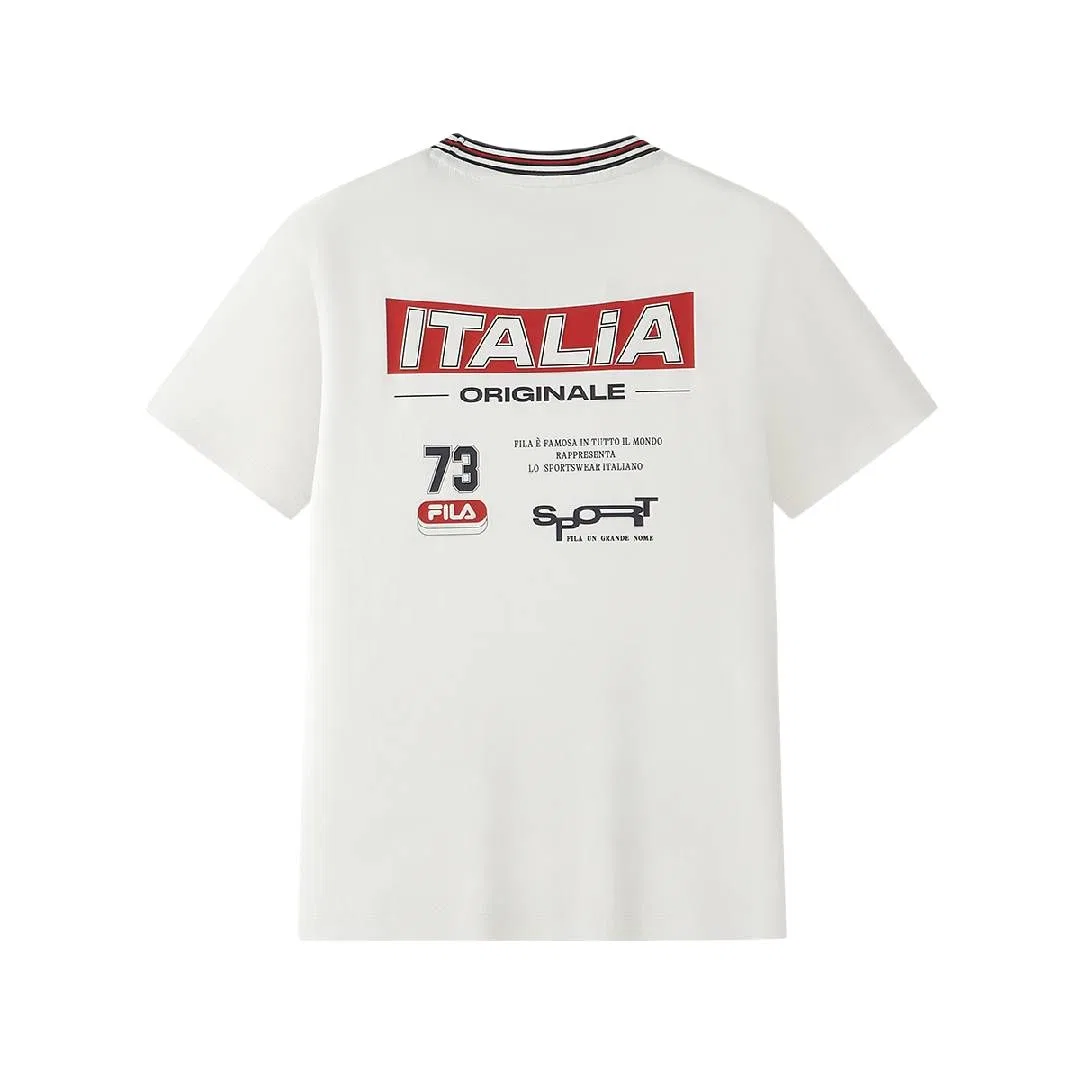Футболка с круглым вырезом FILA KIDS Cloud White — фото 3