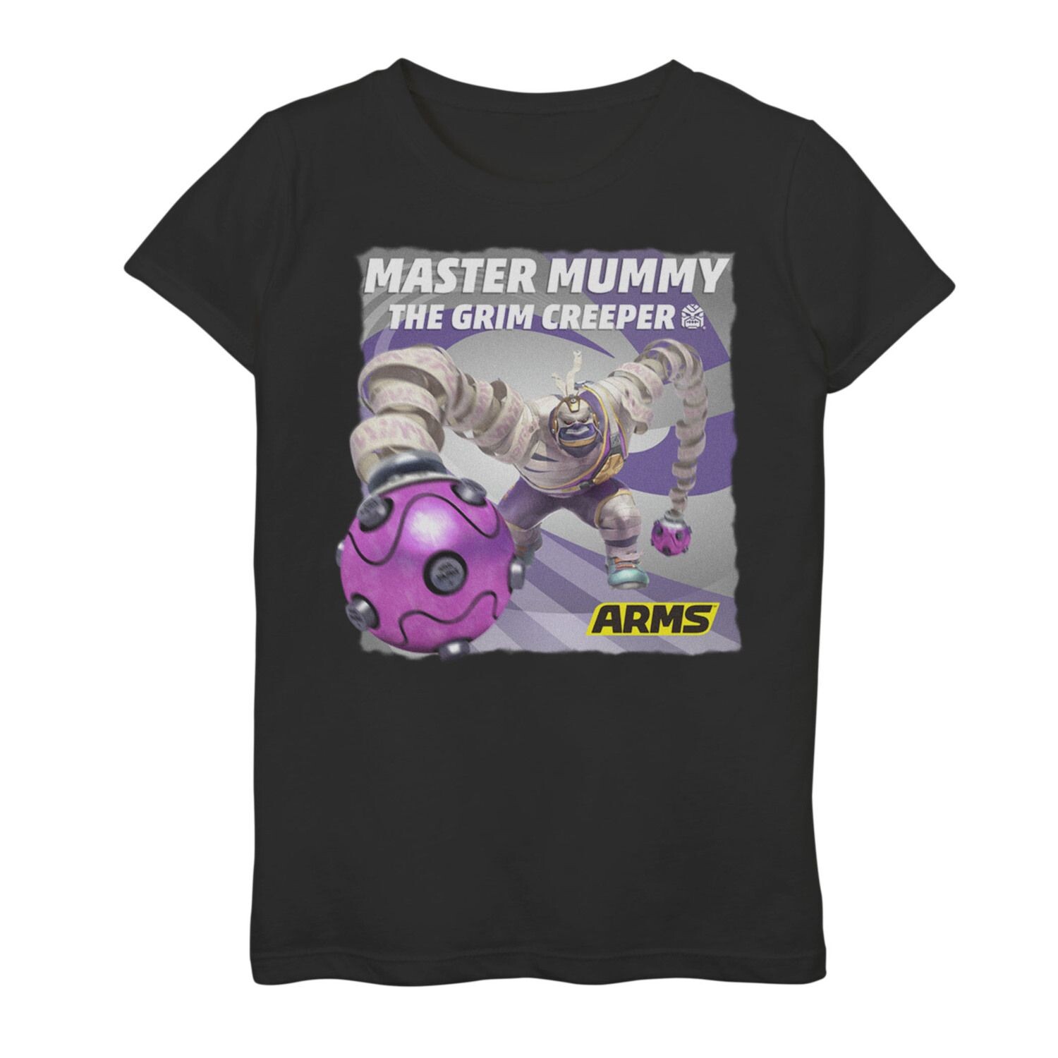 

Футболка с графическим плакатом и плакатом для девочек 7–16 лет Arms Master Mummy The Grim Creeper Licensed Character