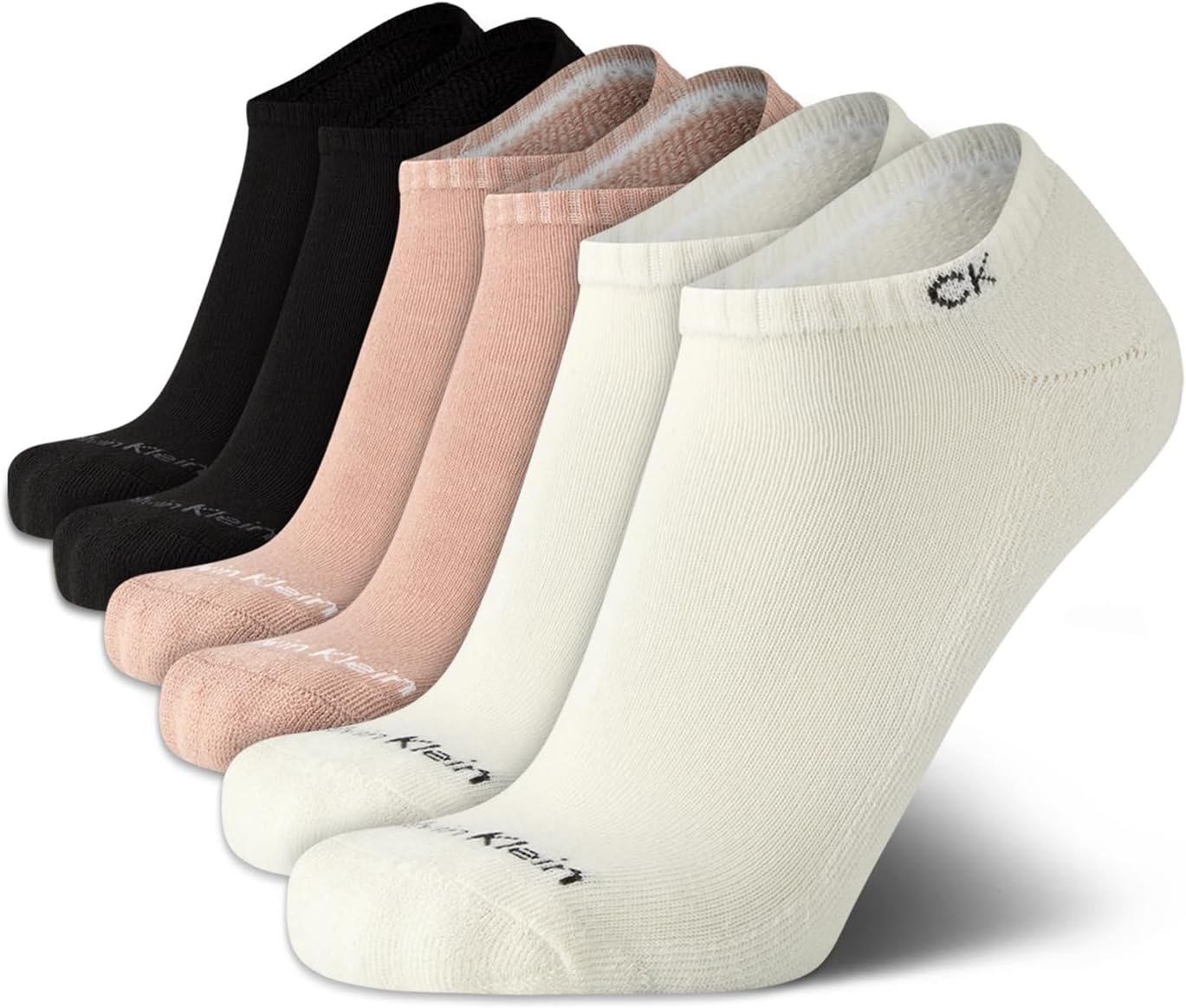 

Мужские носки Calvin Klein No Show - 6 пар мягких хлопковых носков с низкой посадкой, мягкие, для мужчин, для занятий спортом и бега, Ivory Assorted