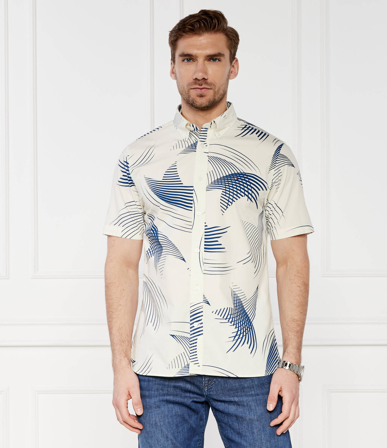 Рубашка Tommy Hilfiger MOTION STARS Regular Fit, экрю — фото 3