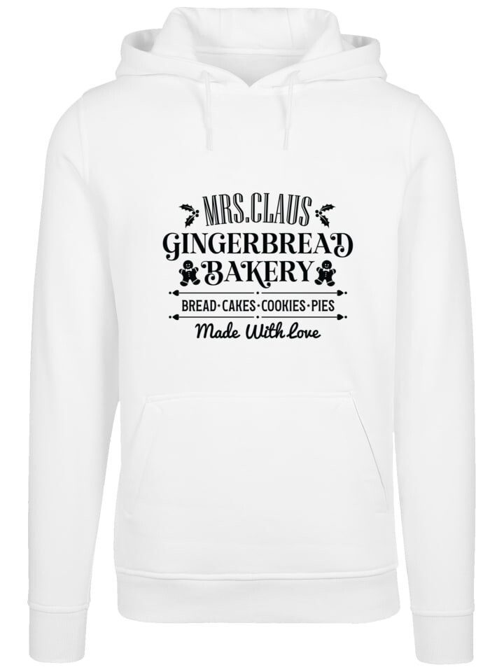 

Пуловер F4NT4STIC Hoodie Santas Gingerbread Bakery Retro Christmas, белый