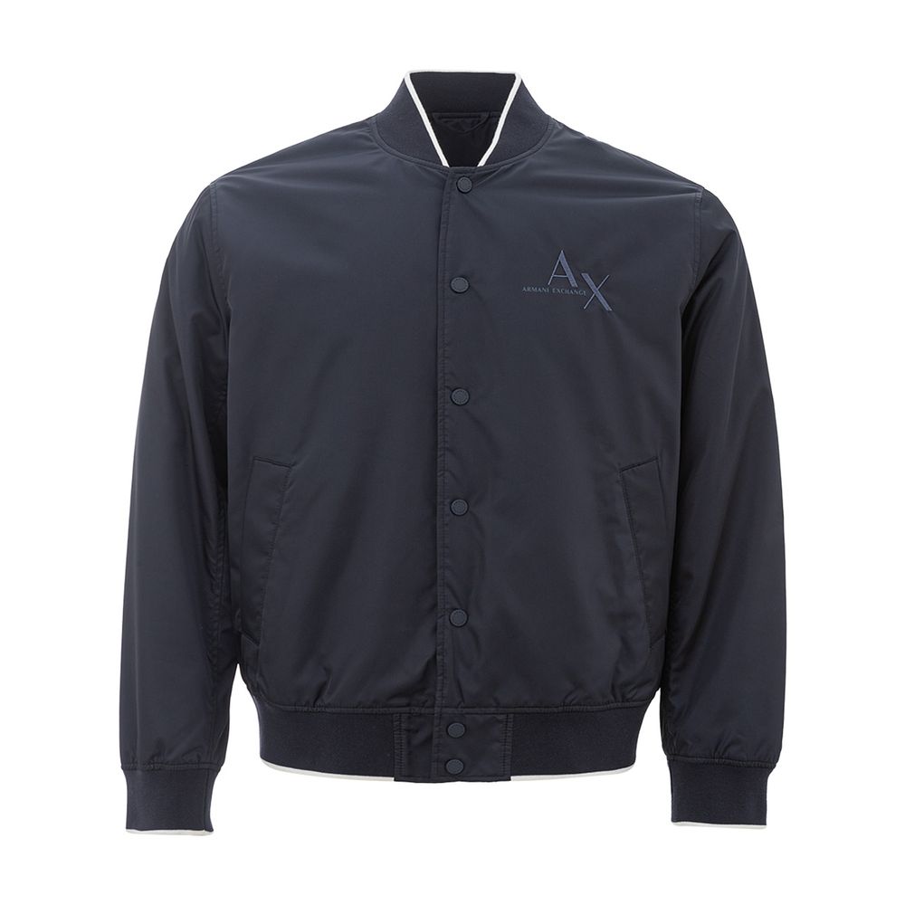 

Элегантная синяя куртка из полиэстера Armani Exchange