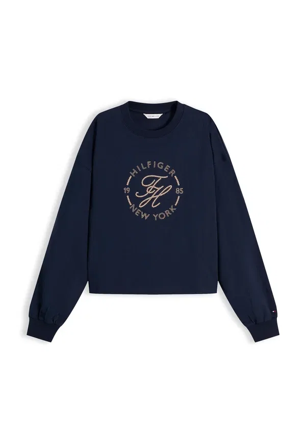 Лонгслив Tommy Hilfiger Roundal, темно-синий — фото 4