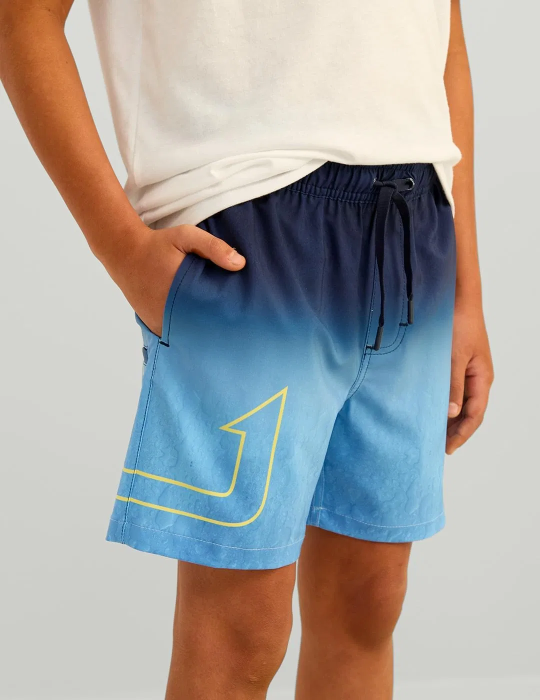 Детские шорты HUK Kids Pursuit Volley Pattern, быстросохнущие шорты для детей, Kc - Yellowfin — фото 3