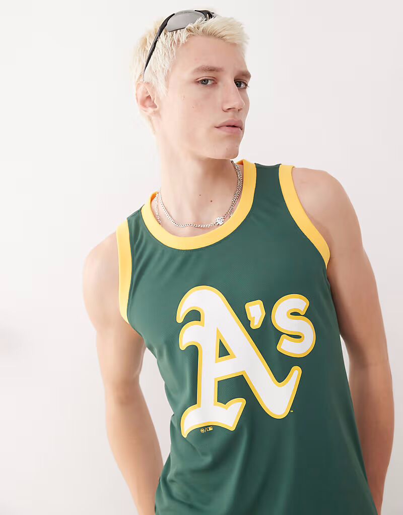 

47 Brand Oakland Athletics принтованная логотип майка зеленого цвета