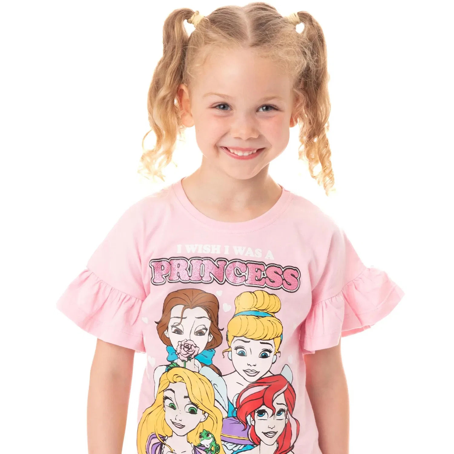 Пижама для девочек Disney Princesses, розовая, 100% хлопок, розовый — фото 3