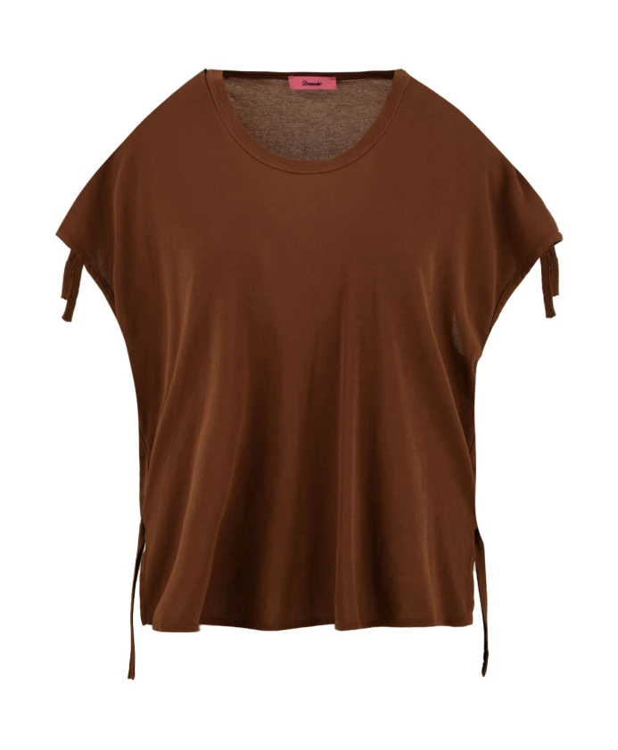

Минималистичная универсальная футболка для женщин Drumohr, коричневый