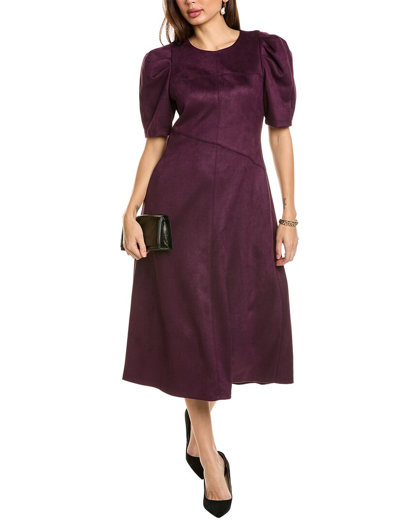 

Платье миди с рукавами-фонариками Anne Klein, фиолетовый