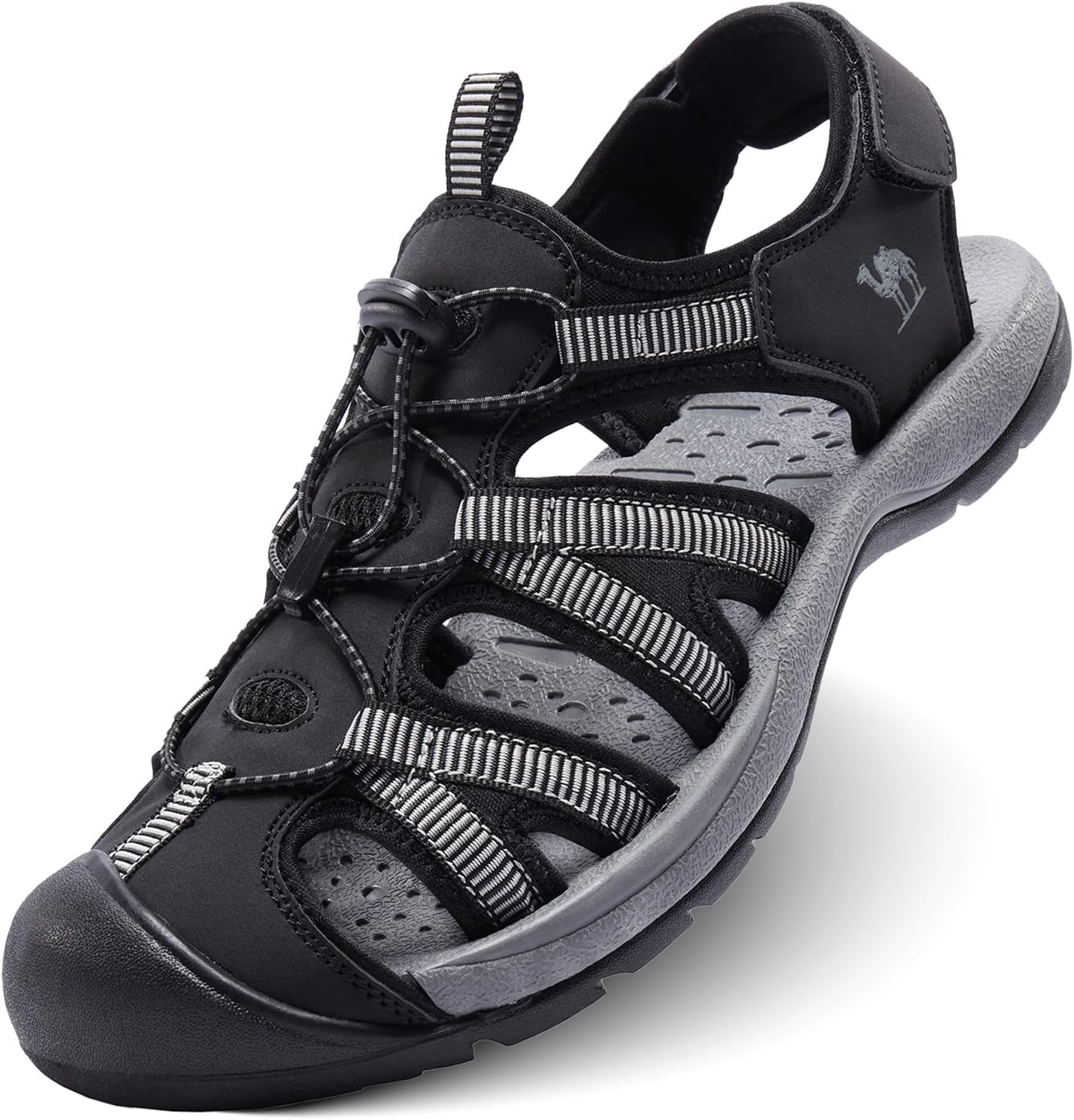 

Мужские походные сандалии CAMELSPORTS с закрытым носком, для улицы и пляжа, водонепроницаемые спортивные сандалии-рыбацкие тапочки, водная обувь, серый