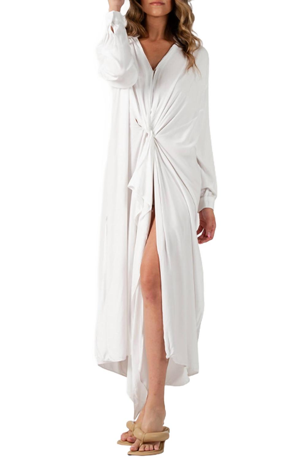 

Белое макси-платье Renee Twist Front Jersey LUCCA