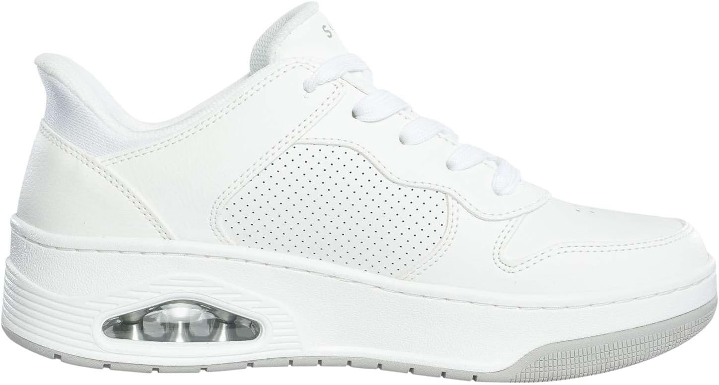 Мужские слипоны Skechers Uno Court - Acacia без использования рук, белый — фото 3