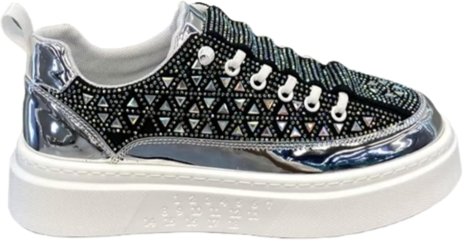 

Мужские кроссовки с толстой подошвой и стразами, удобные, легкие, дышащие, мягкие, с противоскользящей подошвой, повседневные спортивные тапочки на липучке Zqw, черный