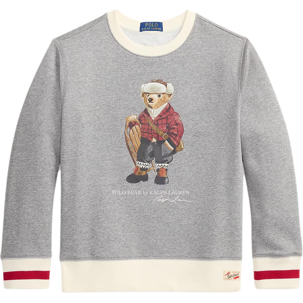 

Детский свитшот Polo Ralph Lauren, серый/белый/красный