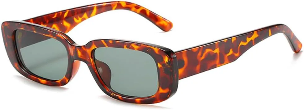 

Солнцезащитные очки UV400 с градиентным переходом цвета, маленькая оправа, панк, для женщин и мужчин, для бега и активного отдыха generic, C8leopard-green