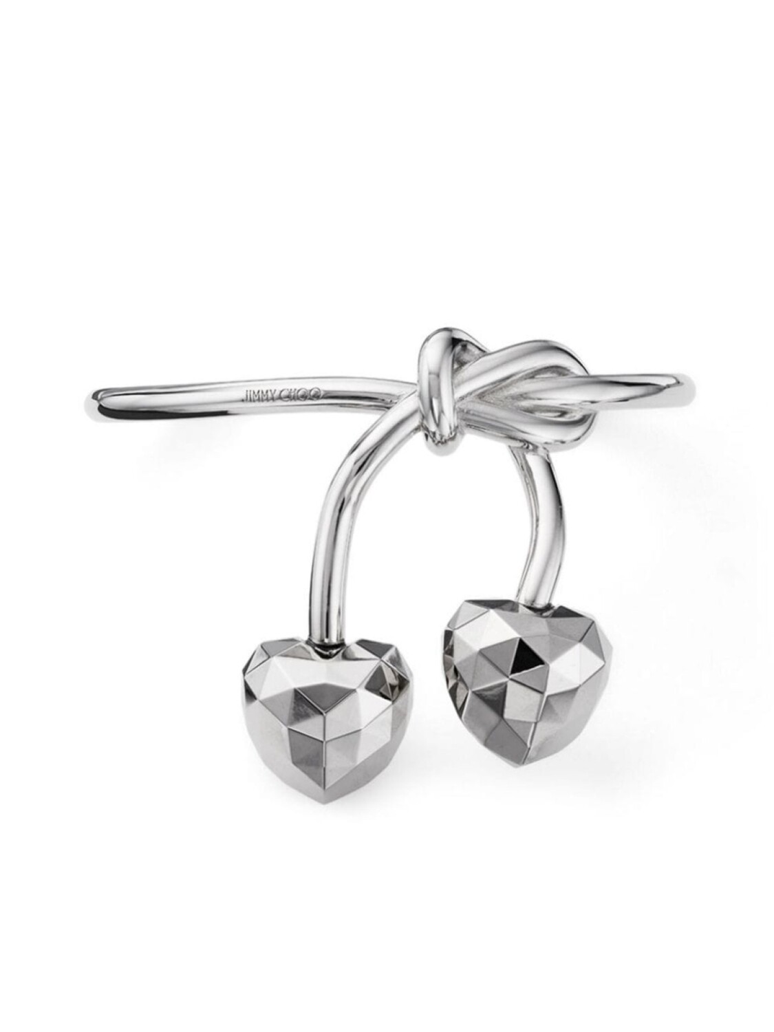 

Глянцевый браслет Faceted Jimmy Choo, серебряный