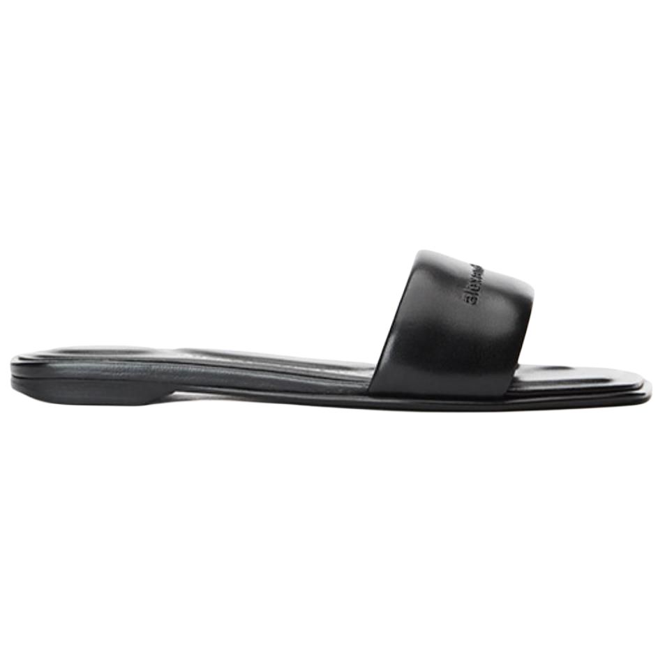 Женские слайды с тисненым логотипом Alexander Wang