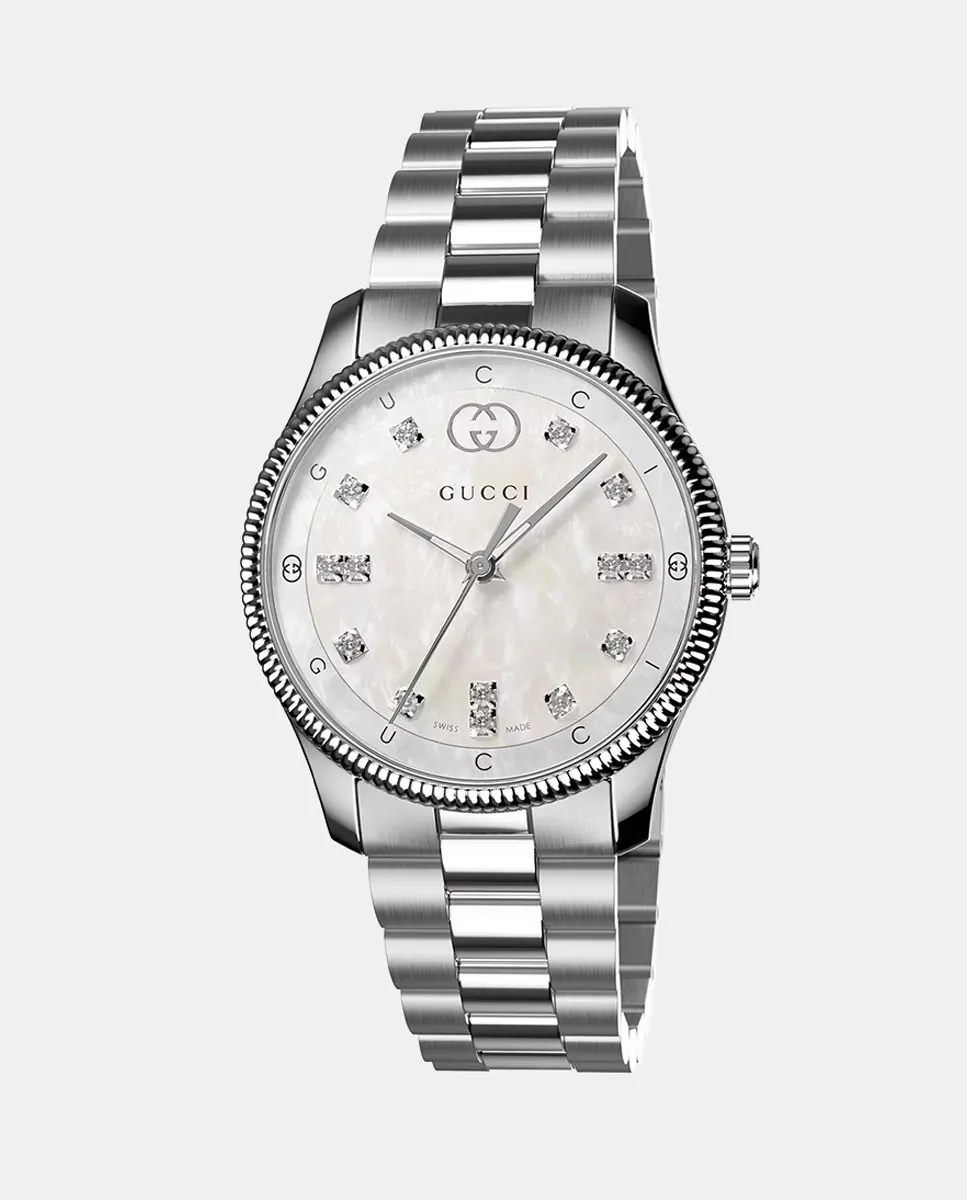 

G-Timeless YA1265064 стальные женские часы Gucci, серебряный