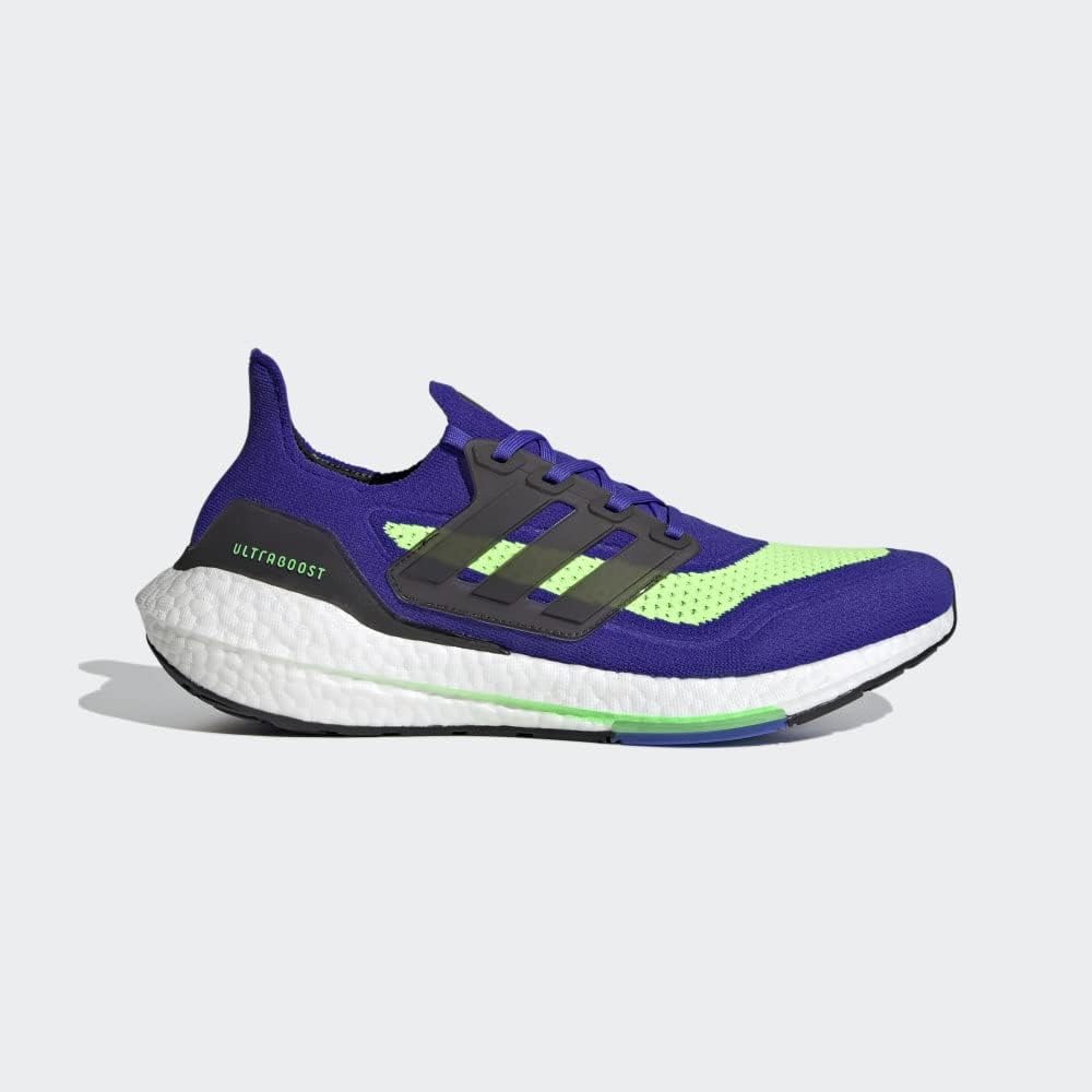 Мужские кроссовки Adidas Ultraboost-21, черный/зеленый — фото 3