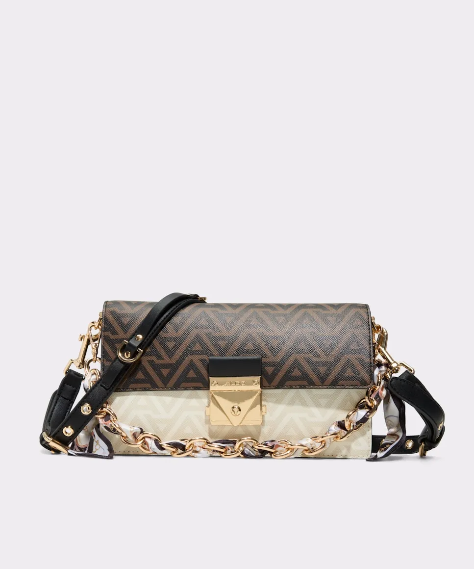 

Женская сумка через плечо с металлической застежкой Aldo, коричневый