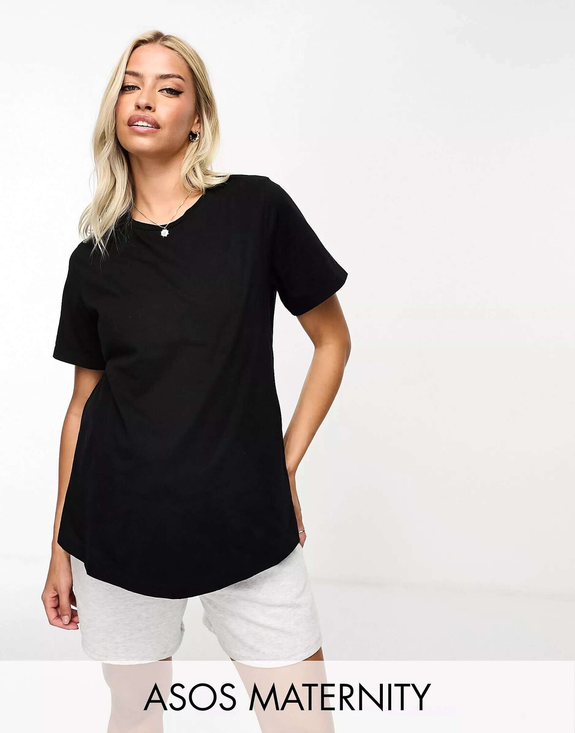 

Эксклюзивная черная хлопковая пижама для кормящих мам ASOS DESIGN Maternity