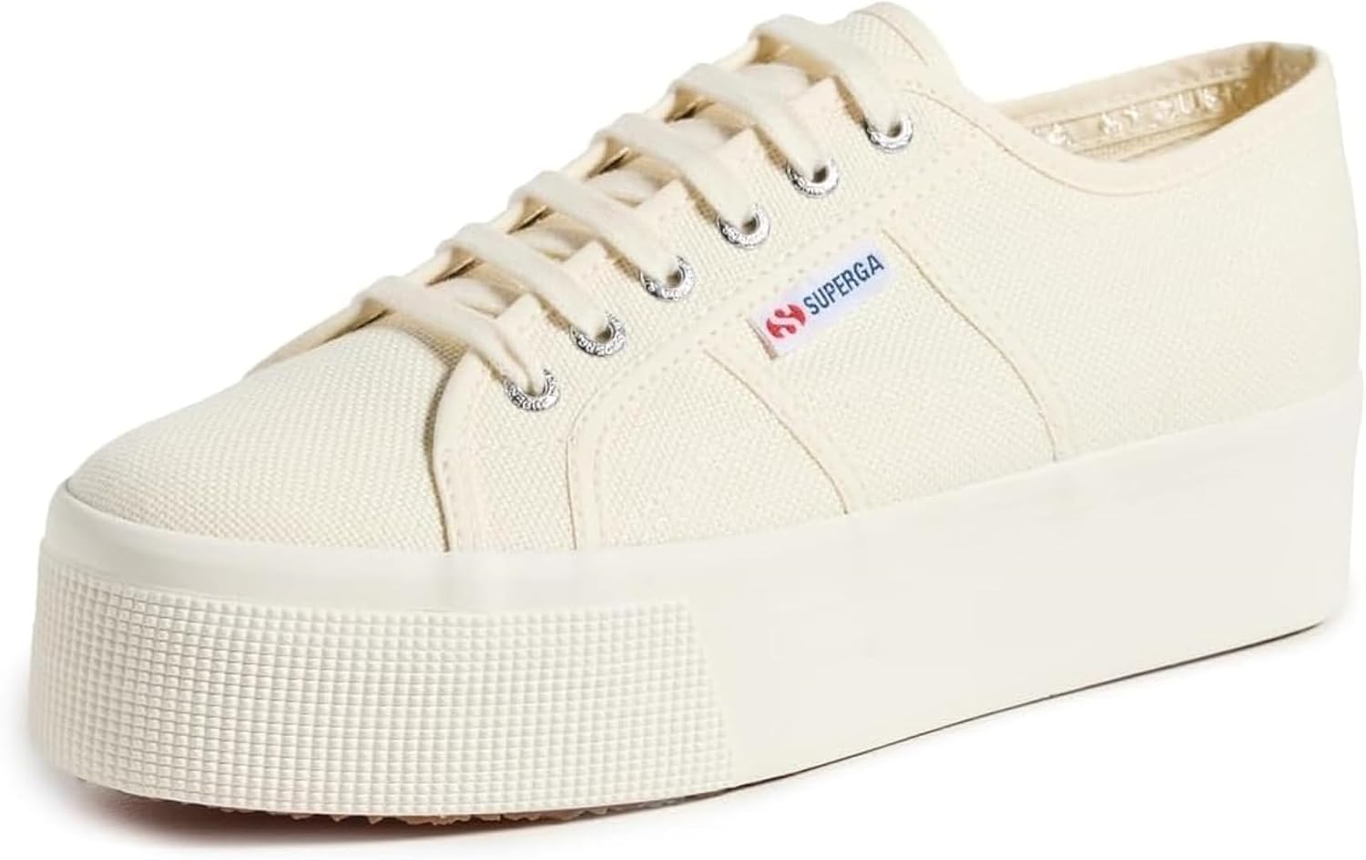 

Кроссовки Superga 2790 Platform для мужчин и женщин - культовые итальянские теннисные кроссовки с дышащим верхом из ткани и противоскользящей резиновой подошвой, бежевый