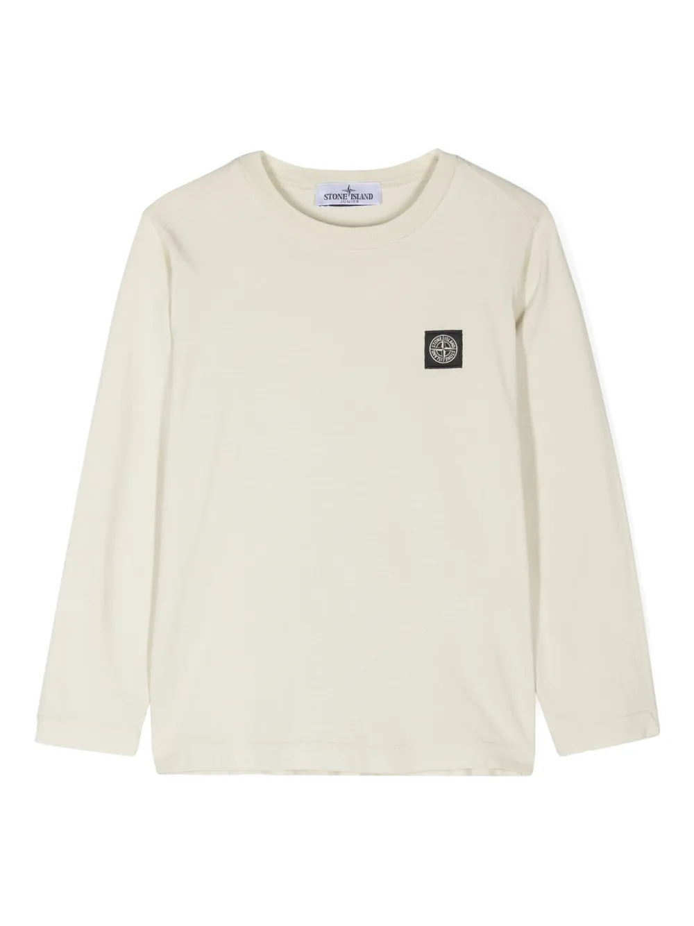 

Футболка с логотипом Compass Stone Island Junior, нейтральный
