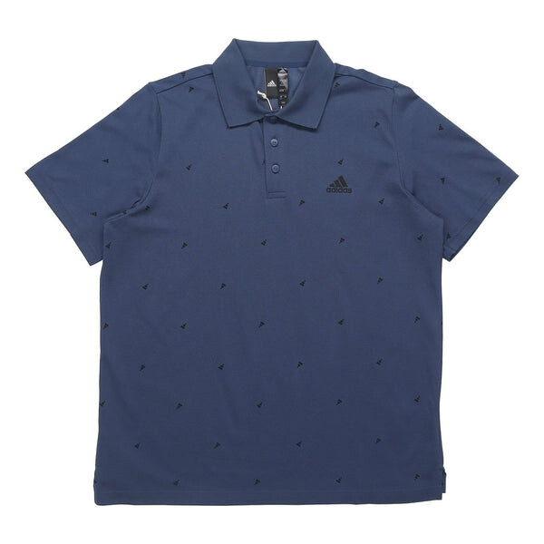 

Футболка adidas Fi Polo Aop Sports Running Short Sleeve Polo Shirt Navy Blue, синий