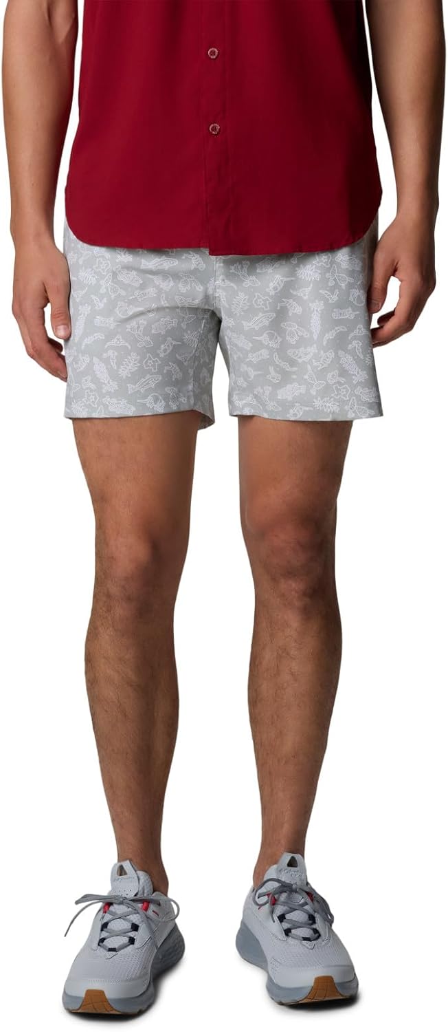 

Columbia мужские шорты PFG Rambler Water, Cool Grey Texas Time