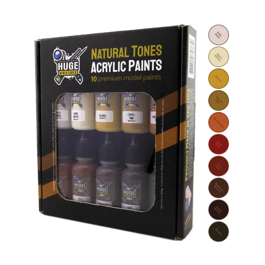 

Набор акриловых красок «Естественные тона», Paint & Paint Sets (Huge Miniatures)
