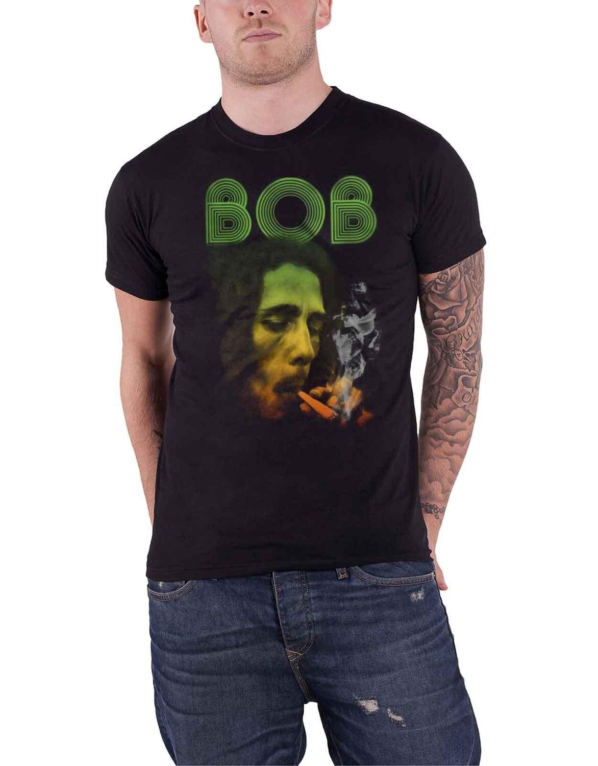 

Футболка ямайских цветов Bob Marley, черный