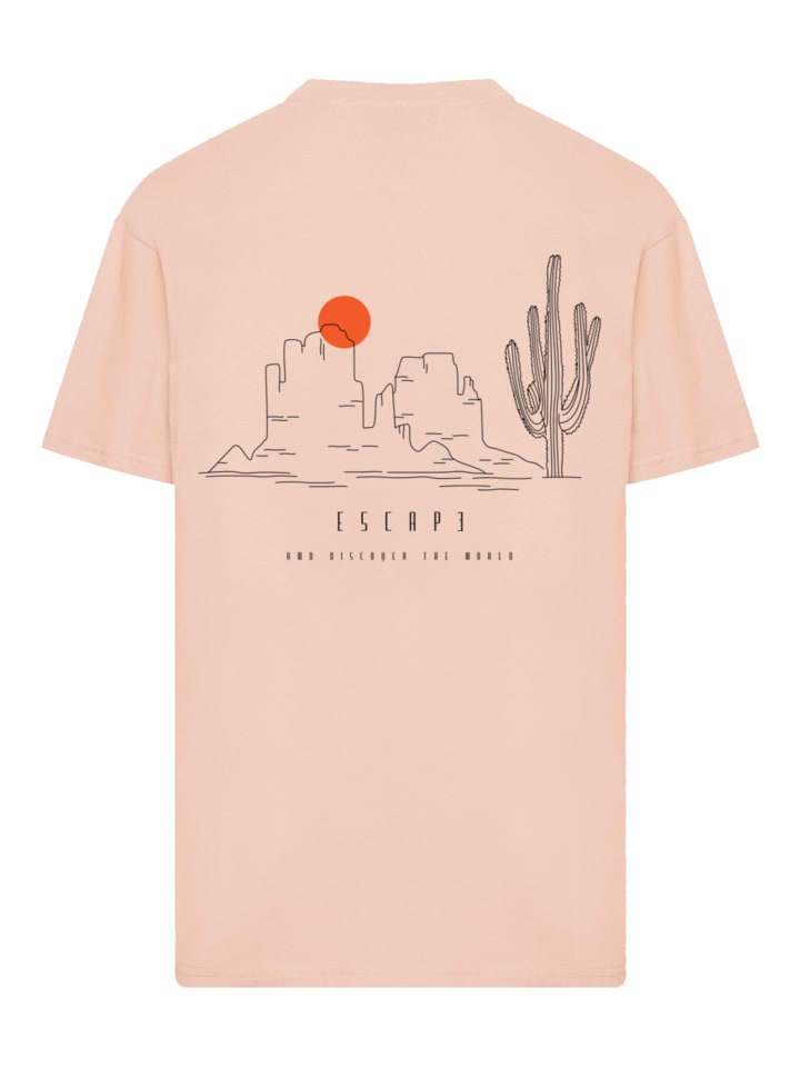 

Футболка большого размера Escape Discover the World Savannah янтарного цвета F4NT4STIC