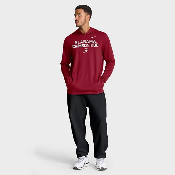 Мужская малиновая толстовка alabama crimson tide 2025 sideline dri-fit с длинным рукавом Nike — фото 4