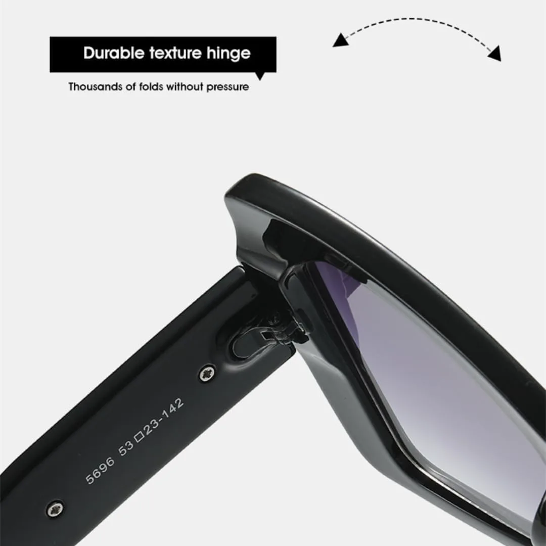 

Большие двухцветные солнцезащитные очки для женщин и мужчин в стиле ретро с градиентными линзами и защитой от УФ-излучения UV400 (белый и черный) TVTBBVV, White Black