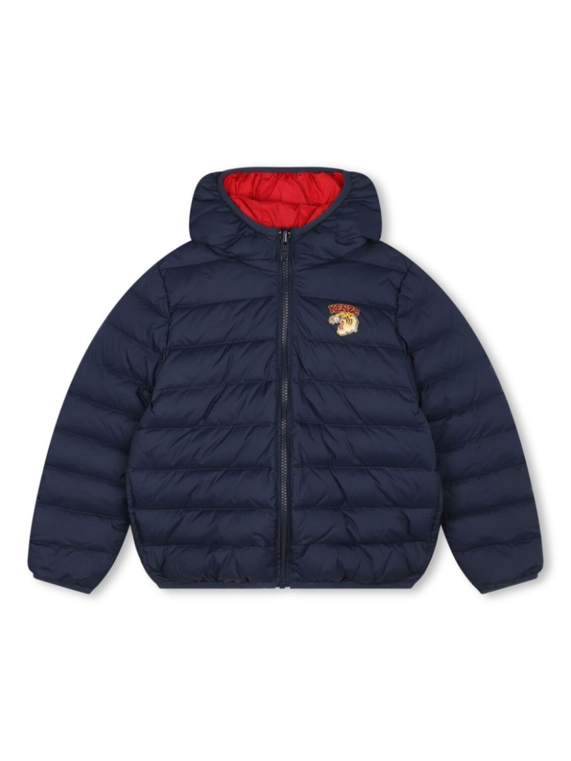 

Kenzo Kids двусторонний пуховик с капюшоном, синий